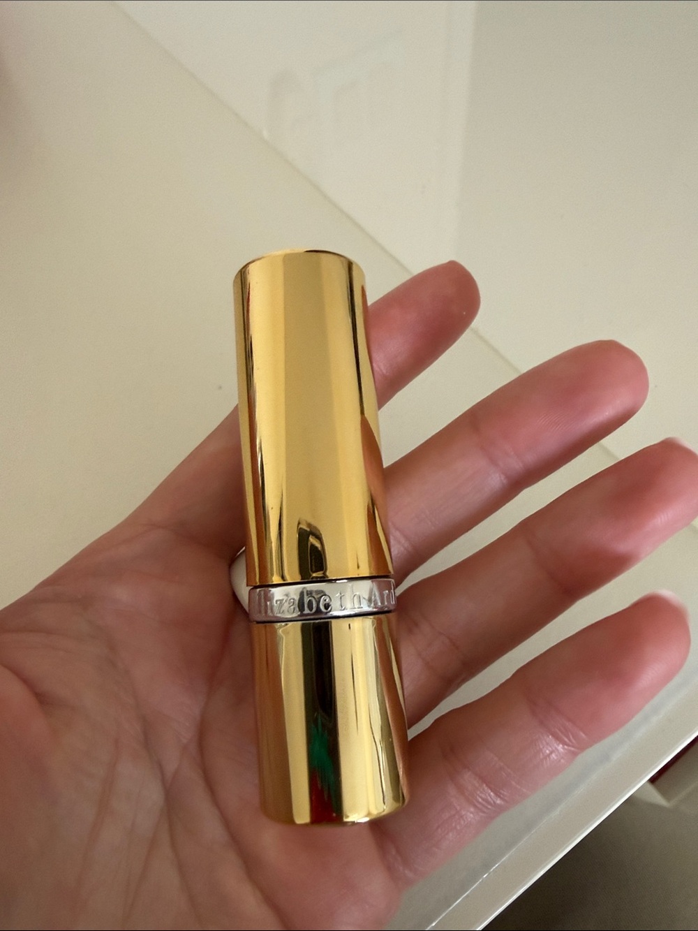 Elizabeth Arden Gold Metallic Lipstick Tube Shade Pale Petal 14